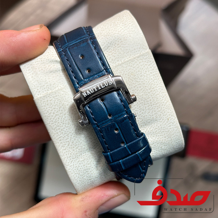 ساعت پتک فیلیپ بند چرم سرمه ای