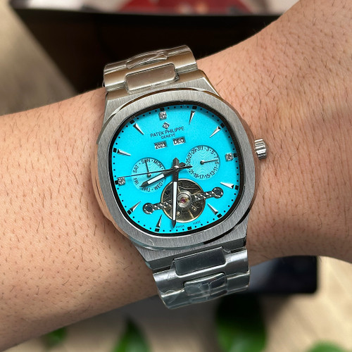 خرید ساعت پتک فیلیپ اتومات توربیلون رنگ تیفانی ۲۰۲۵